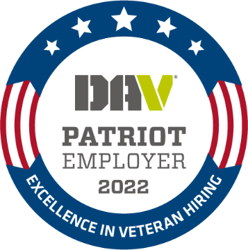 DAV Patriot Employer 2022: Excellence in Veteran Hiring